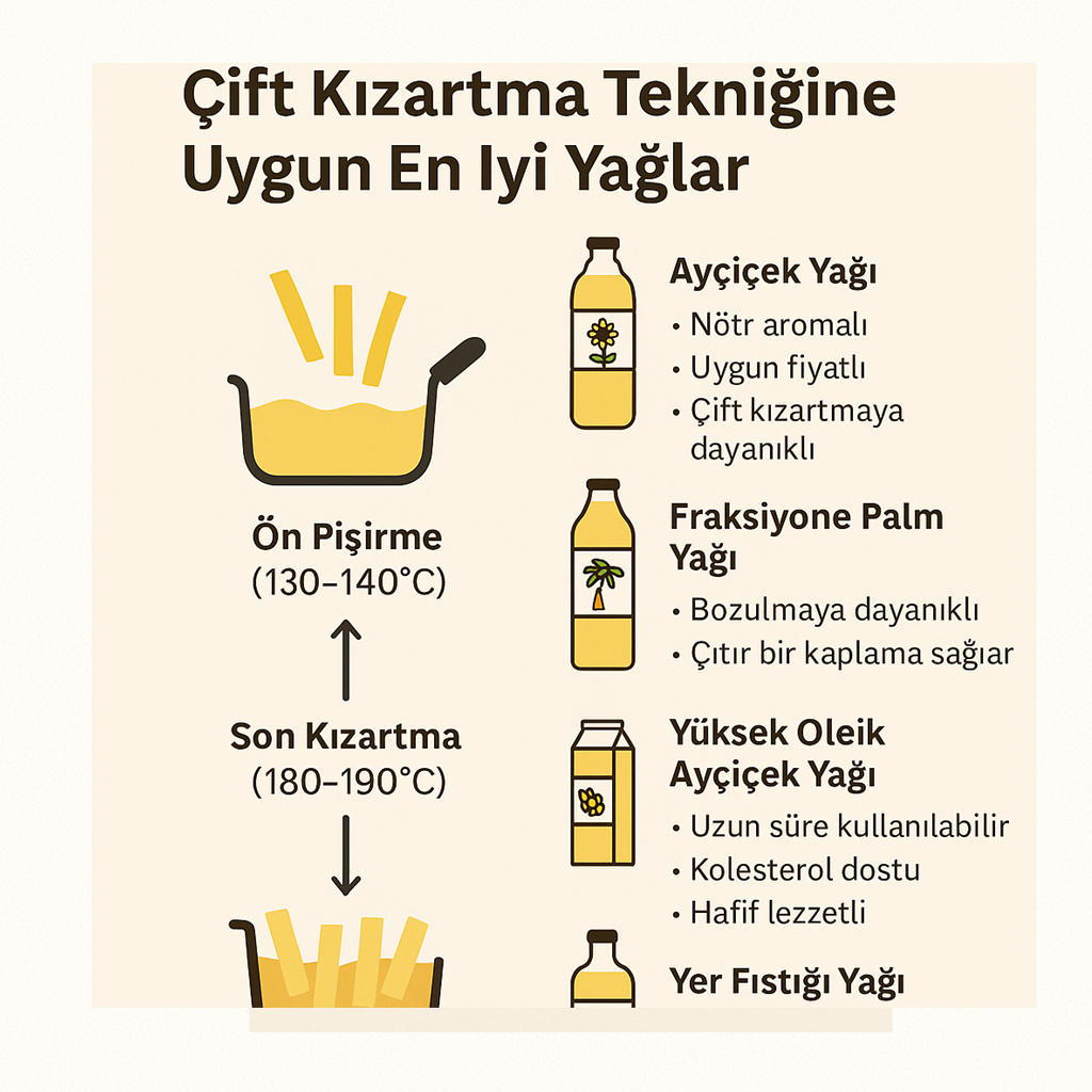 Hollanda Agria ile Amsterdam Usulü Patates Kızartması: Çift Kızartma Tekniğine Uygun En İyi Yağlar