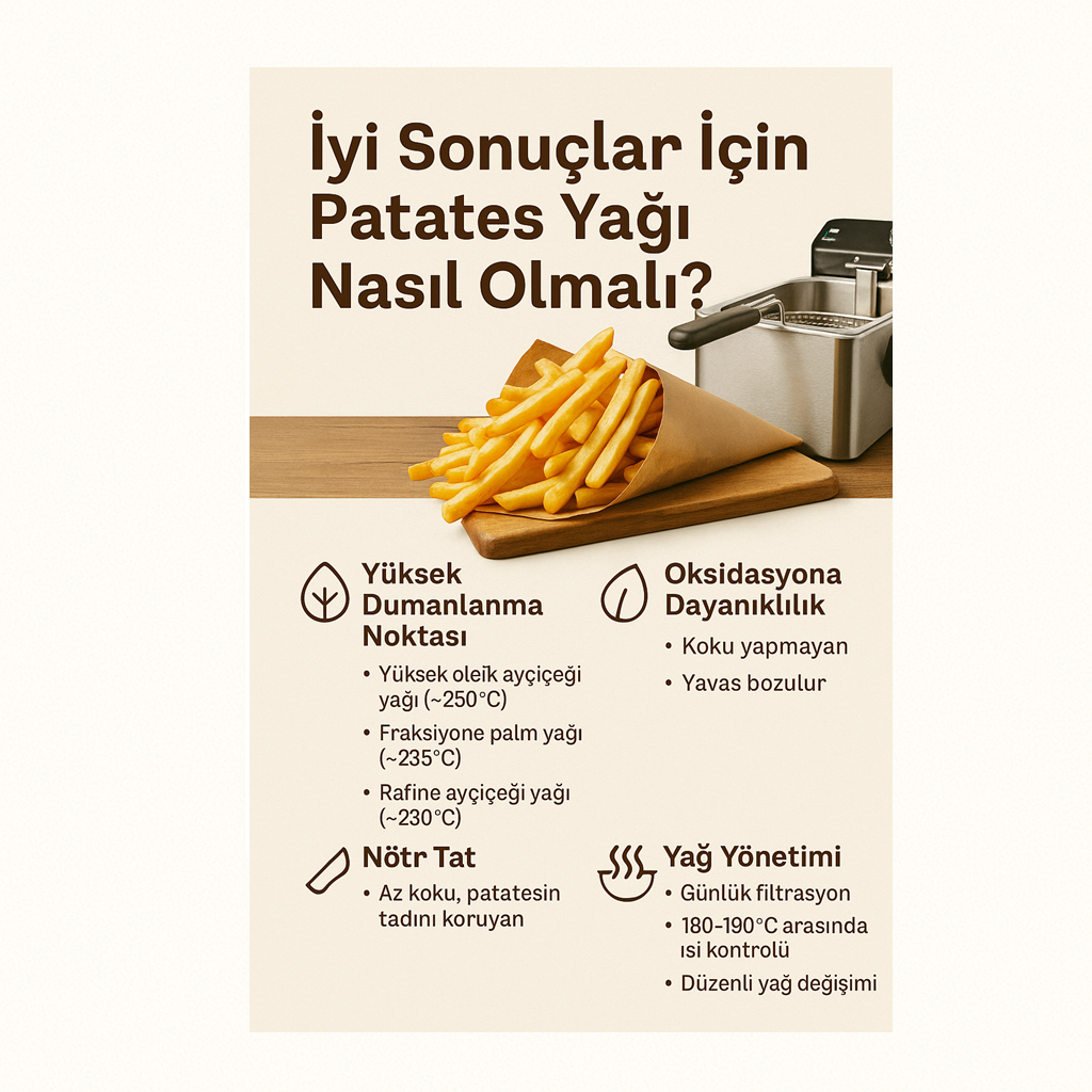 Endüstriyel Kızartmalarda Mükemmel Sonuç İçin Patates Yağının Seçimi ve Yönetimi